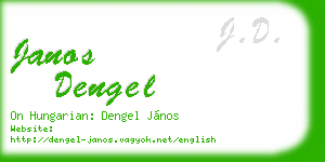 janos dengel business card